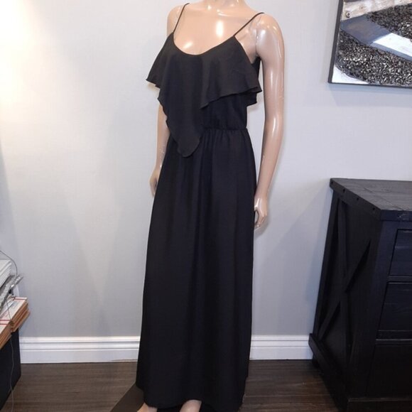 Behave Maxi Dress Draped Ruffled Flounce Spaghetti Strap Elastic Waist Sleeveles - Picture 3 of 12